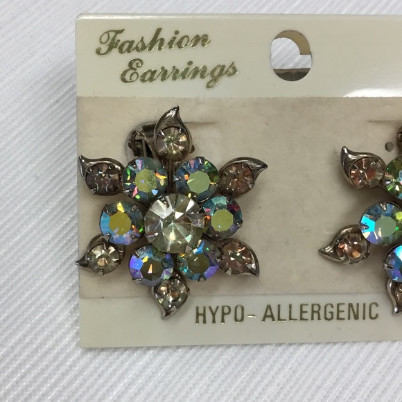 Gorgeous Rhinestone Clip Earrings - Picture 2 of 4